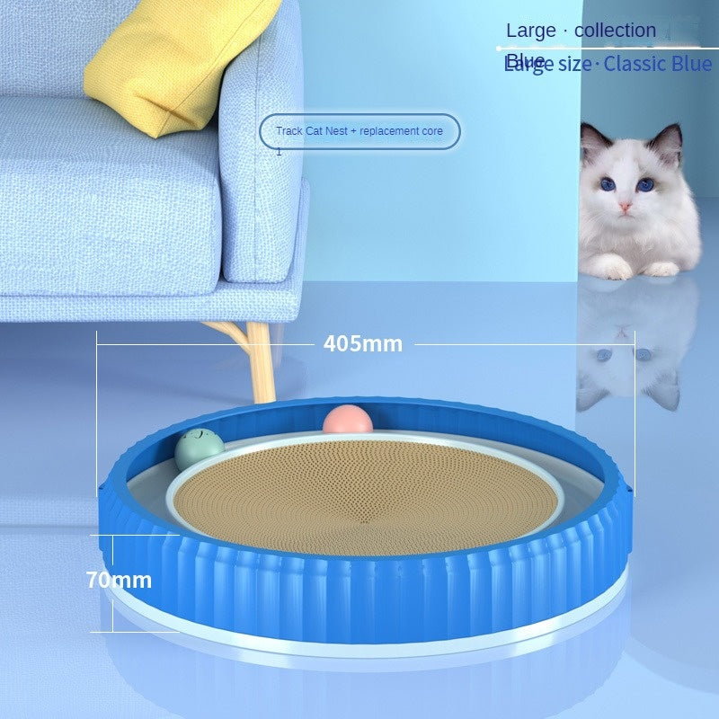 Round Cat Scratching Board Wear-resistant Anti-scratch Claw Grinder Furniture Protector