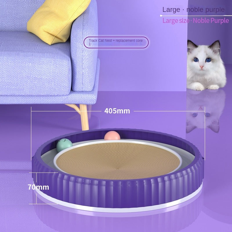 Round Cat Scratching Board Wear-resistant Anti-scratch Claw Grinder Furniture Protector