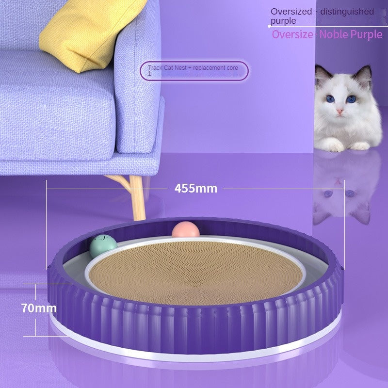 Round Cat Scratching Board Wear-resistant Anti-scratch Claw Grinder Furniture Protector