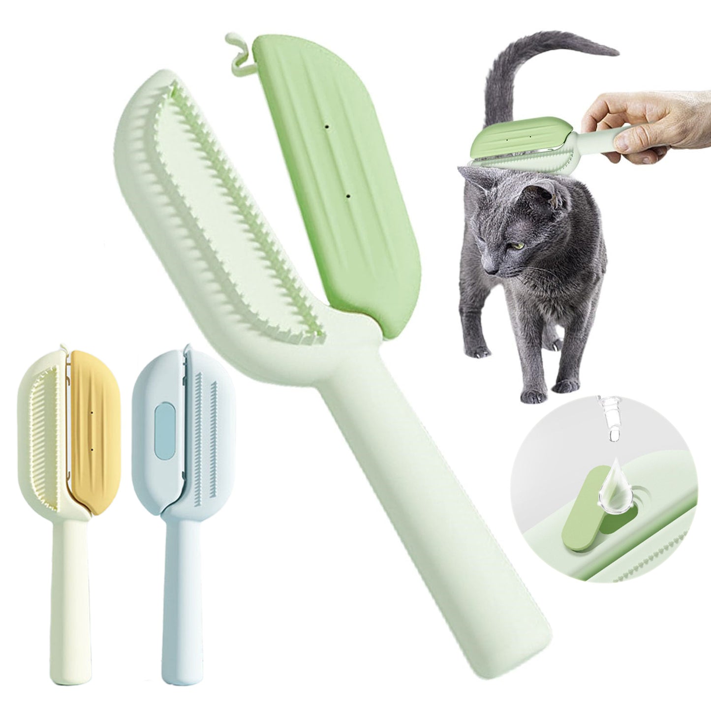 3 In 1 Self-Cleaning Hair Removal Brush Pets Grooming Brush With Water Tank Pet Products