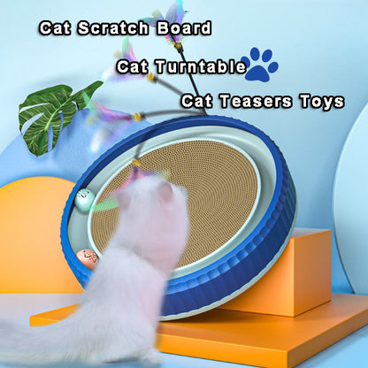 Round Cat Scratching Board Wear-resistant Anti-scratch Claw Grinder Furniture Protector
