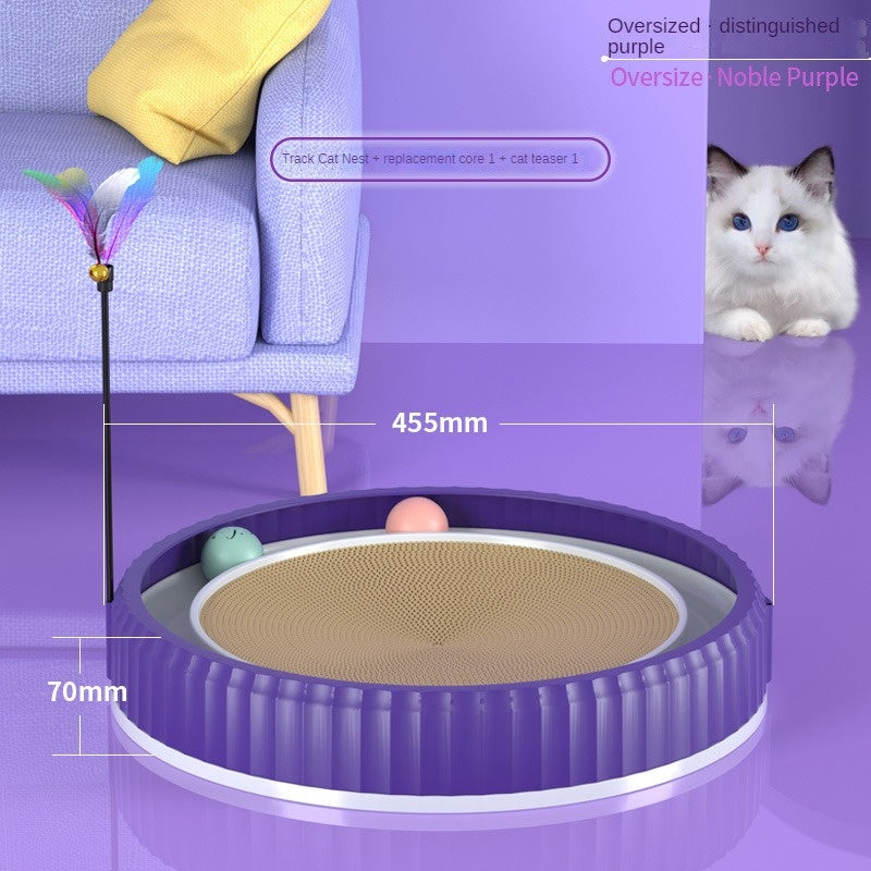 Round Cat Scratching Board Wear-resistant Anti-scratch Claw Grinder Furniture Protector