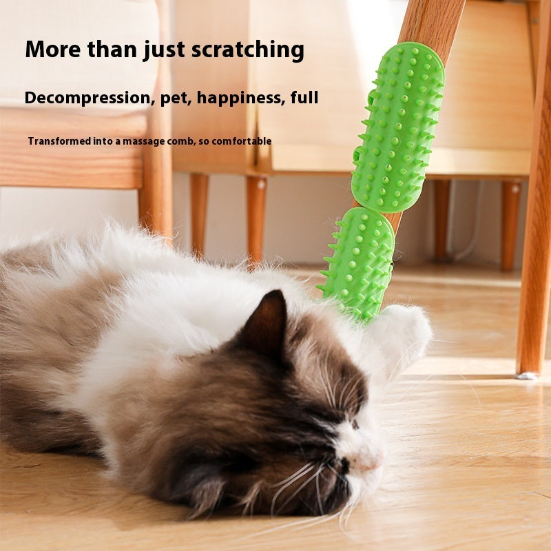 Cat Hair Removal Brush Cats Scratching Rubbing Brush Kitten Grooming Self Cleaning Wall Corner Cat Scratcher