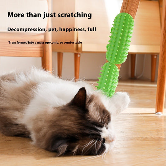 Cat Hair Removal Brush Cats Scratching Rubbing Brush Kitten Grooming Self Cleaning Wall Corner Cat Scratcher