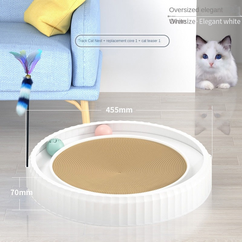 Round Cat Scratching Board Wear-resistant Anti-scratch Claw Grinder Furniture Protector