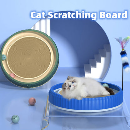 Round Cat Scratching Board Wear-resistant Anti-scratch Claw Grinder Furniture Protector