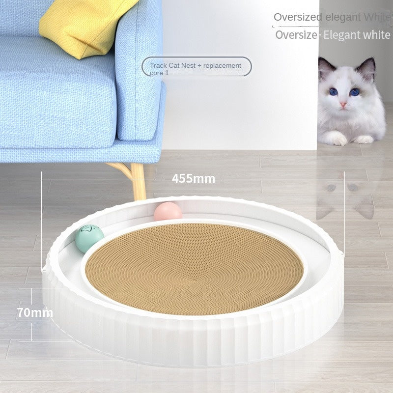 Round Cat Scratching Board Wear-resistant Anti-scratch Claw Grinder Furniture Protector