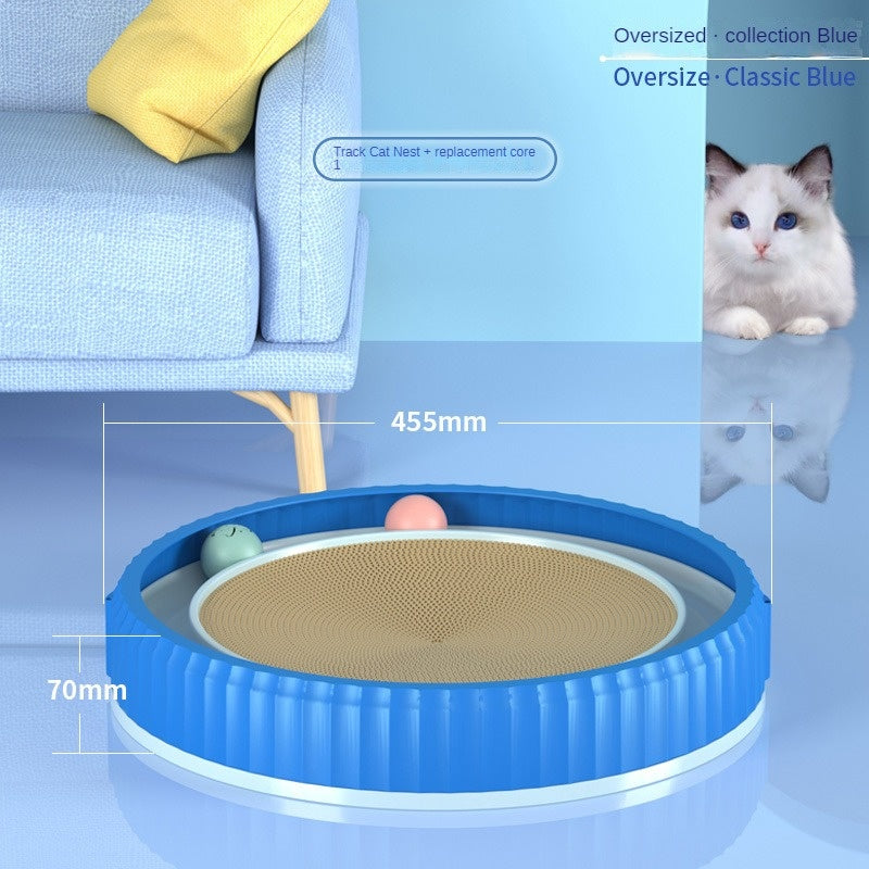 Round Cat Scratching Board Wear-resistant Anti-scratch Claw Grinder Furniture Protector