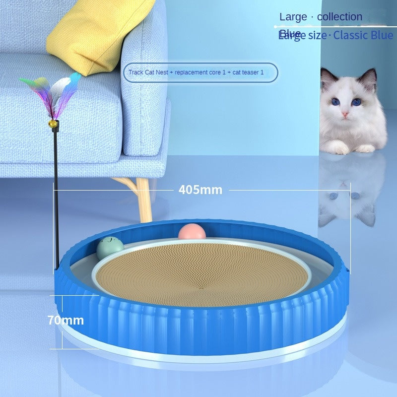 Round Cat Scratching Board Wear-resistant Anti-scratch Claw Grinder Furniture Protector