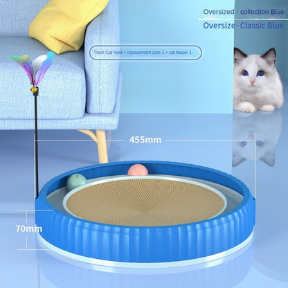 Round Cat Scratching Board Wear-resistant Anti-scratch Claw Grinder Furniture Protector